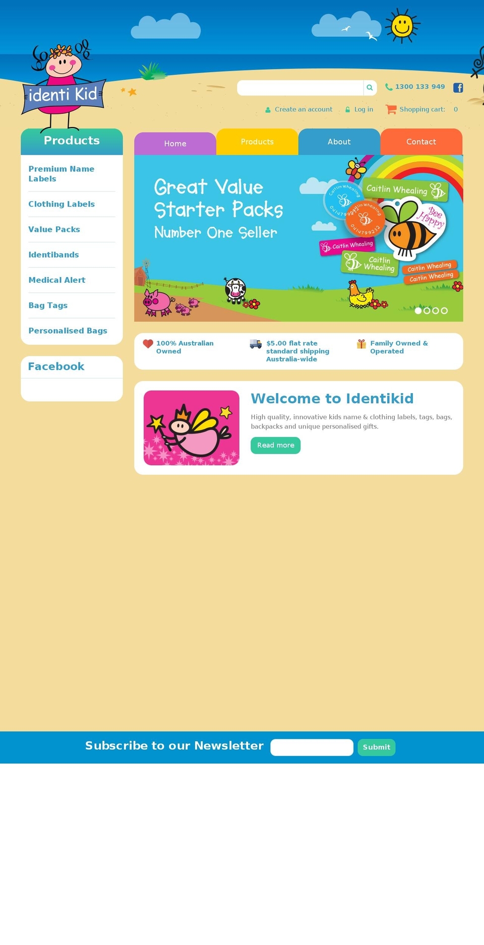 identikid.com.au shopify website screenshot