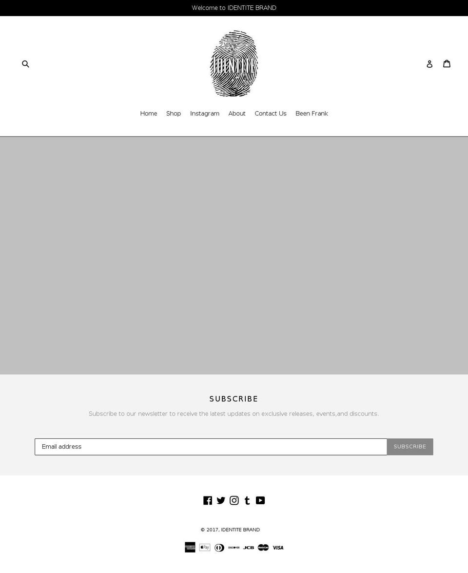 identitebrand.com shopify website screenshot