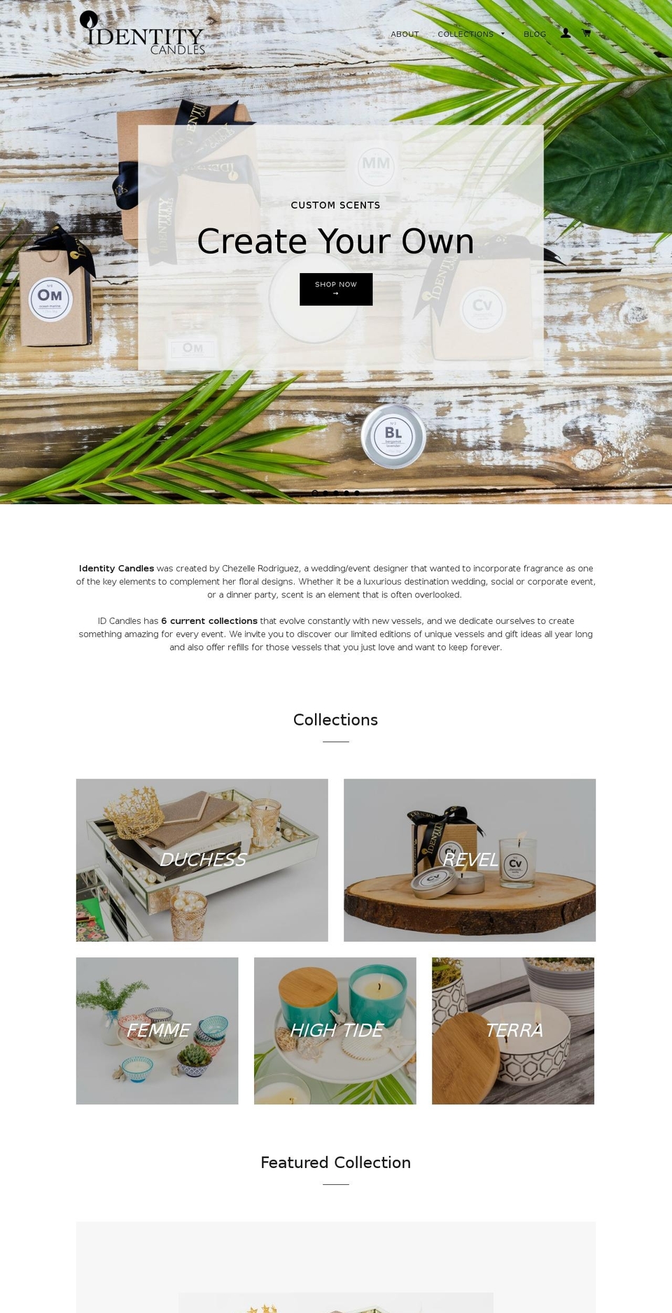 Identity Candles Shopify theme site example identitycandles.com