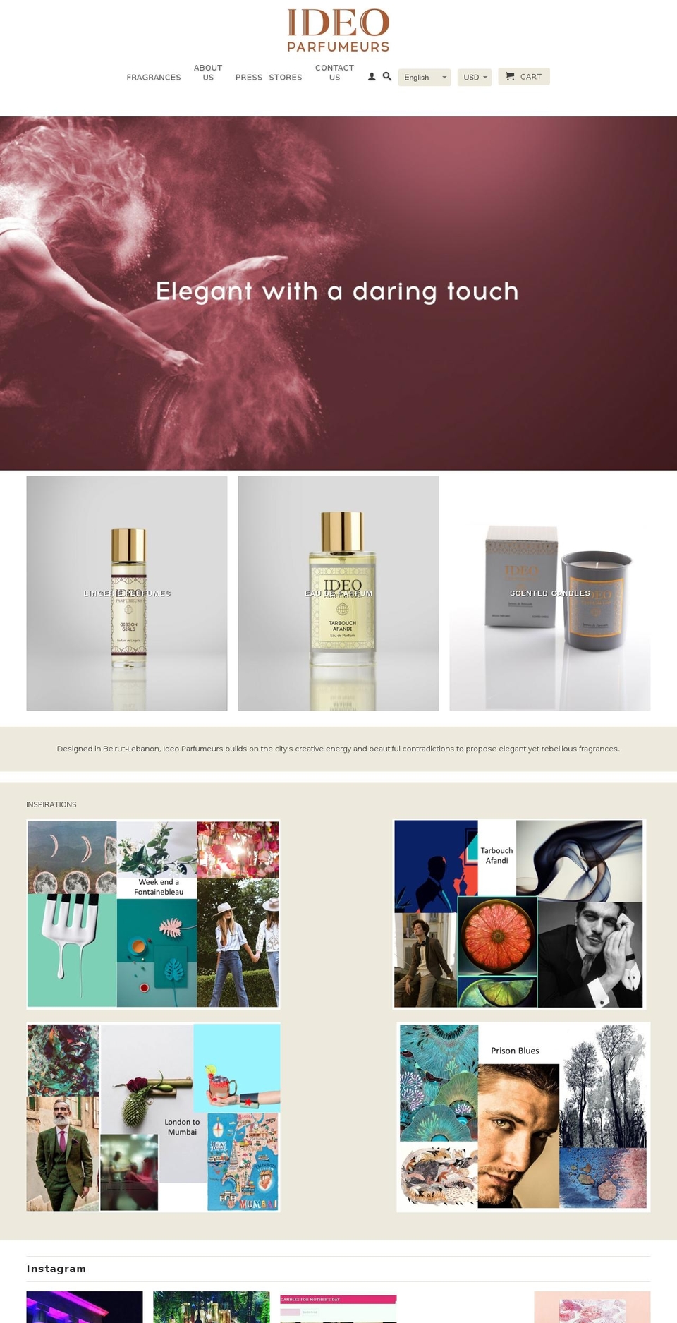ideoperfumers.com shopify website screenshot