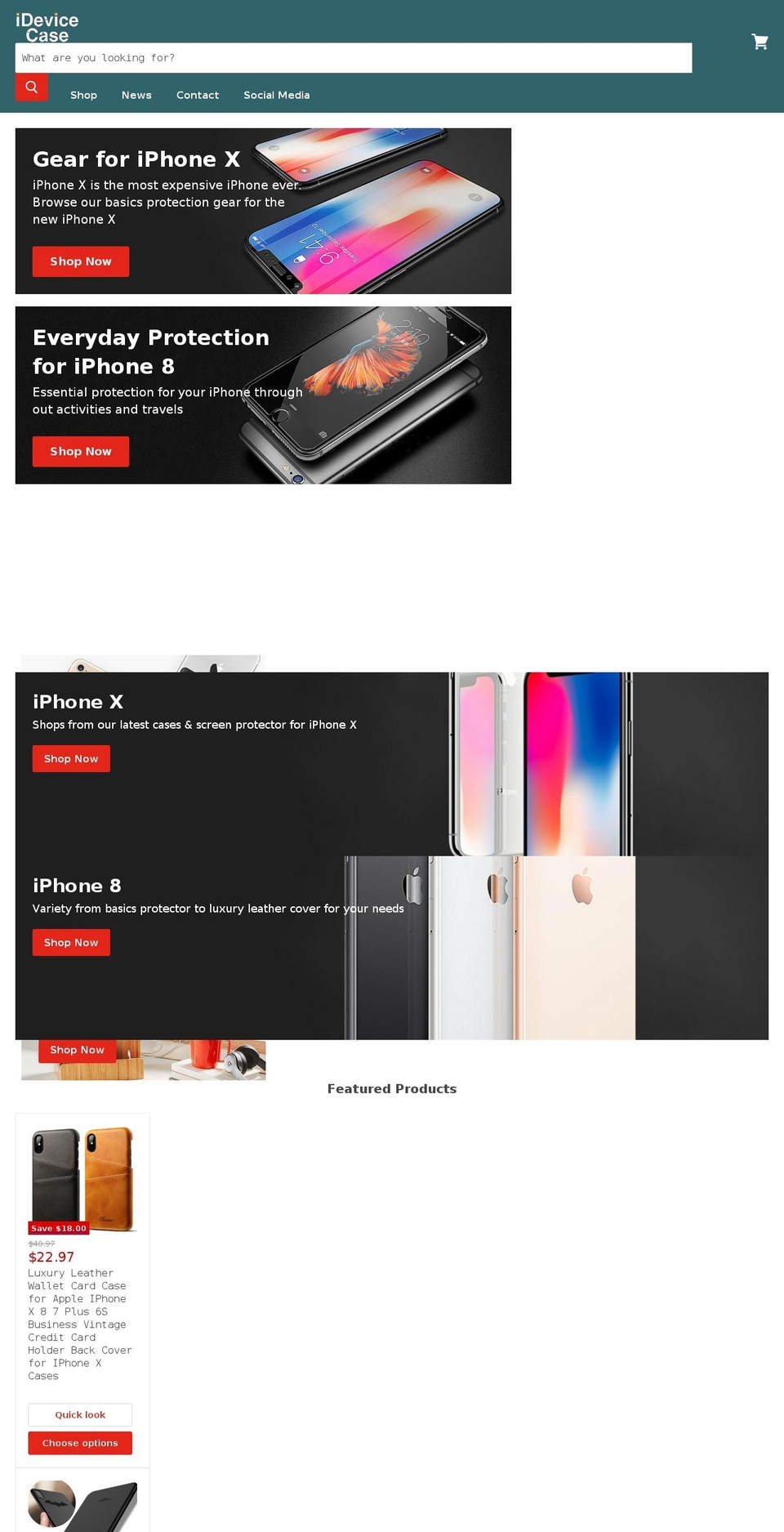 idevicecase.com shopify website screenshot