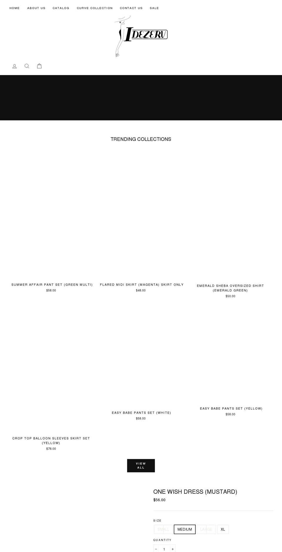 idezerv.com shopify website screenshot