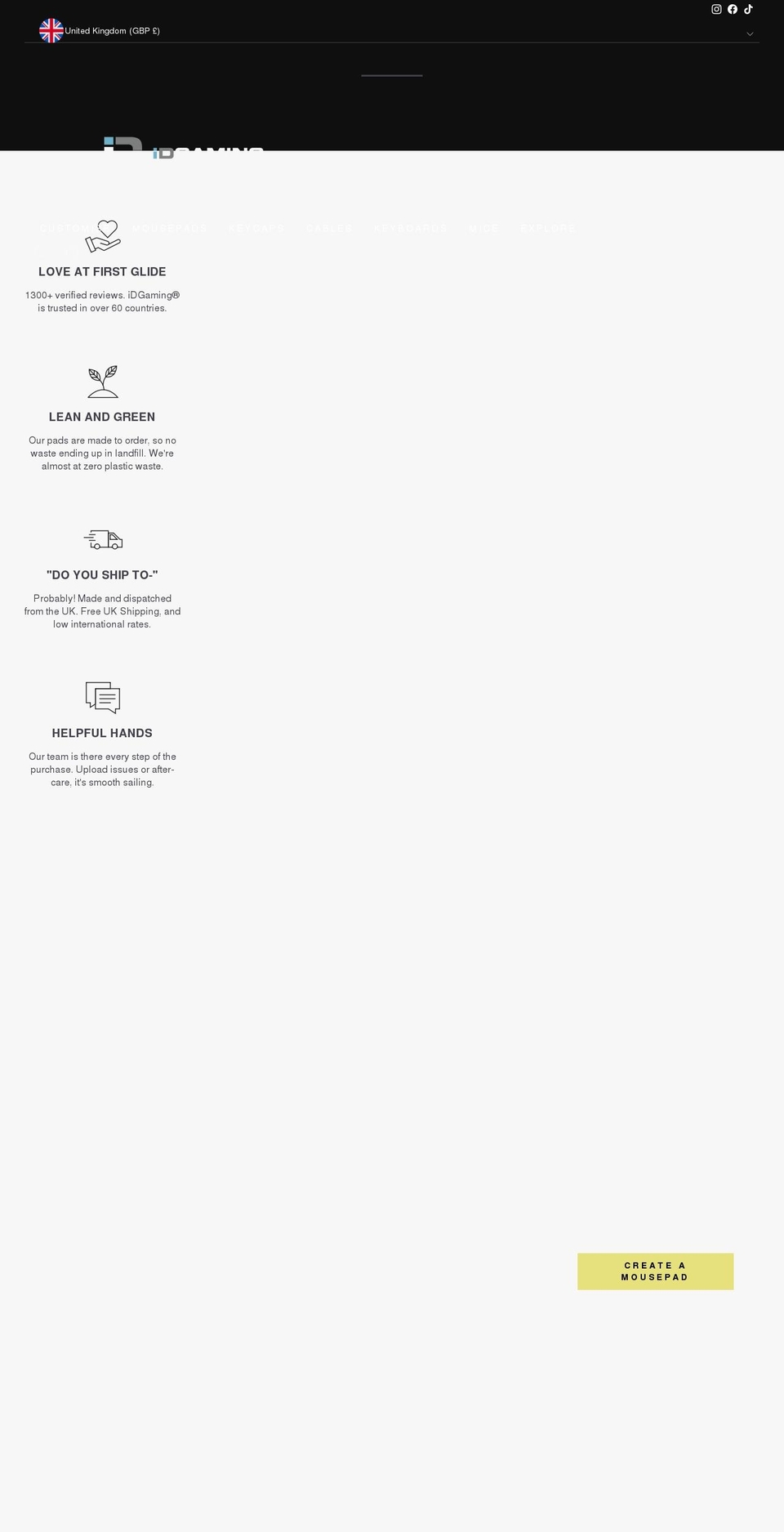 idgaming.co.uk shopify website screenshot