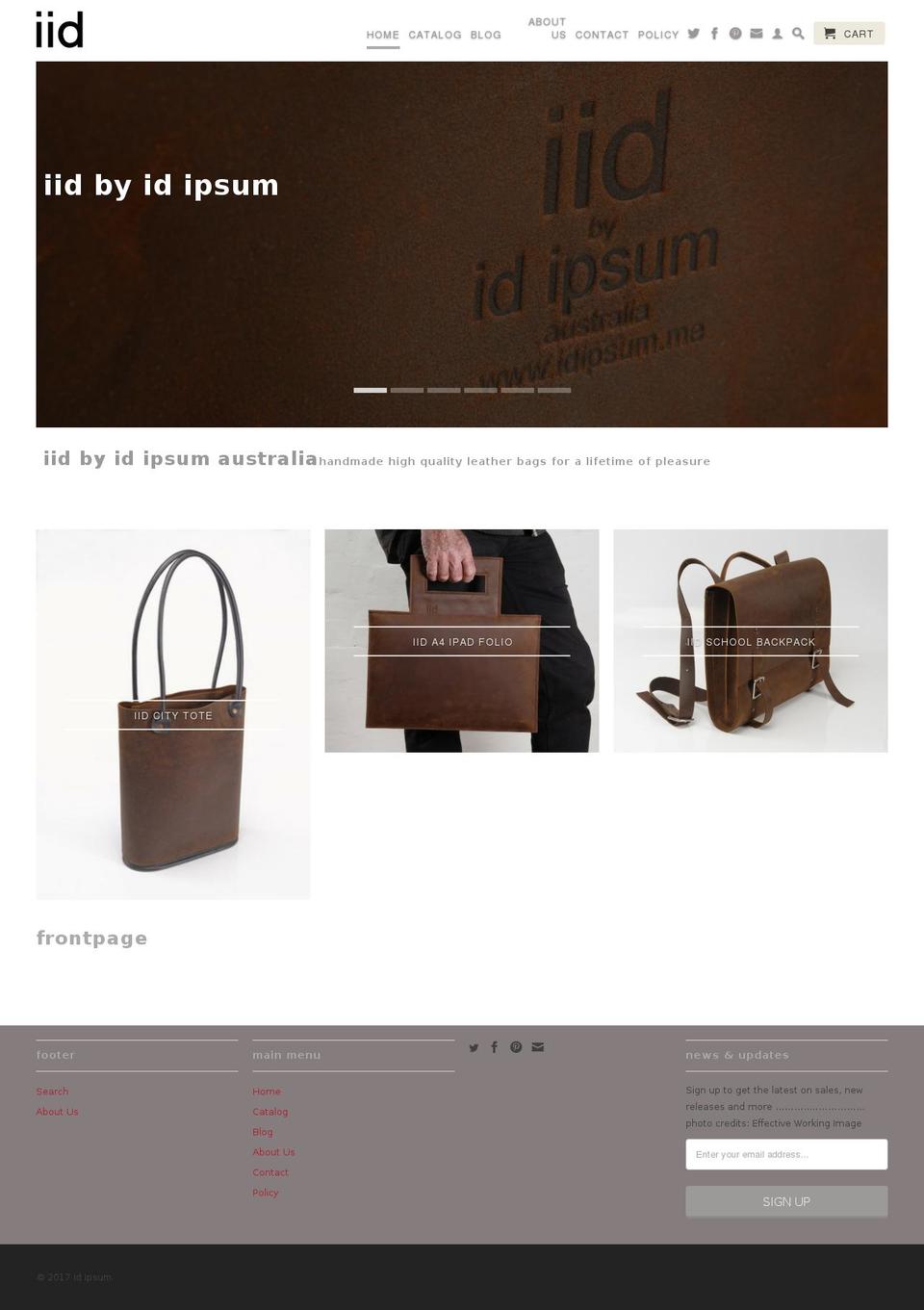 idipsum.me shopify website screenshot