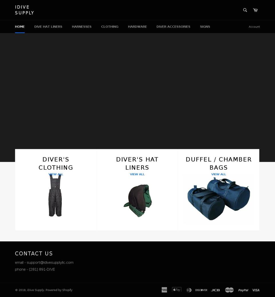 idivesupply.com — Shopify storefront screenshot