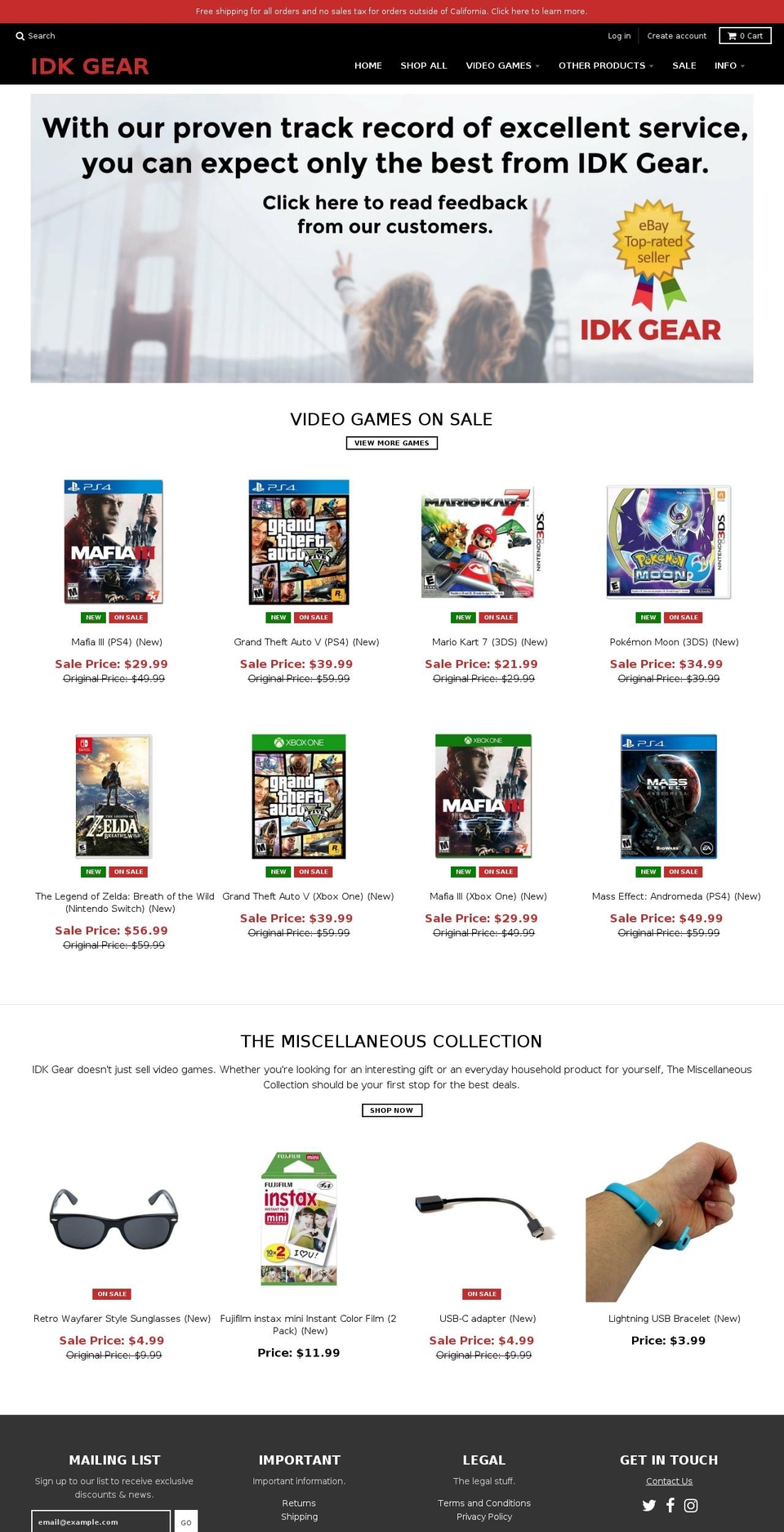 idkbrand.com shopify website screenshot