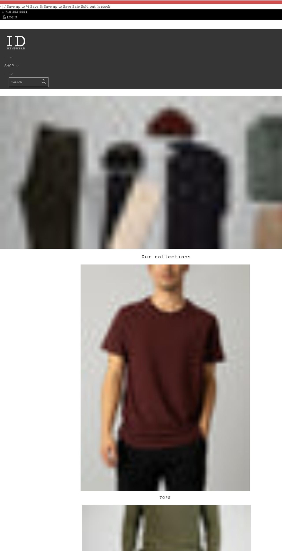 idmenswear.com shopify website screenshot