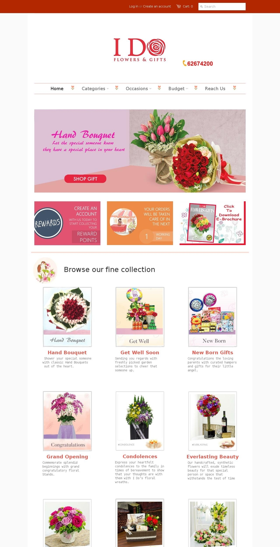 FASTOR Shopify theme site example idoflower.com