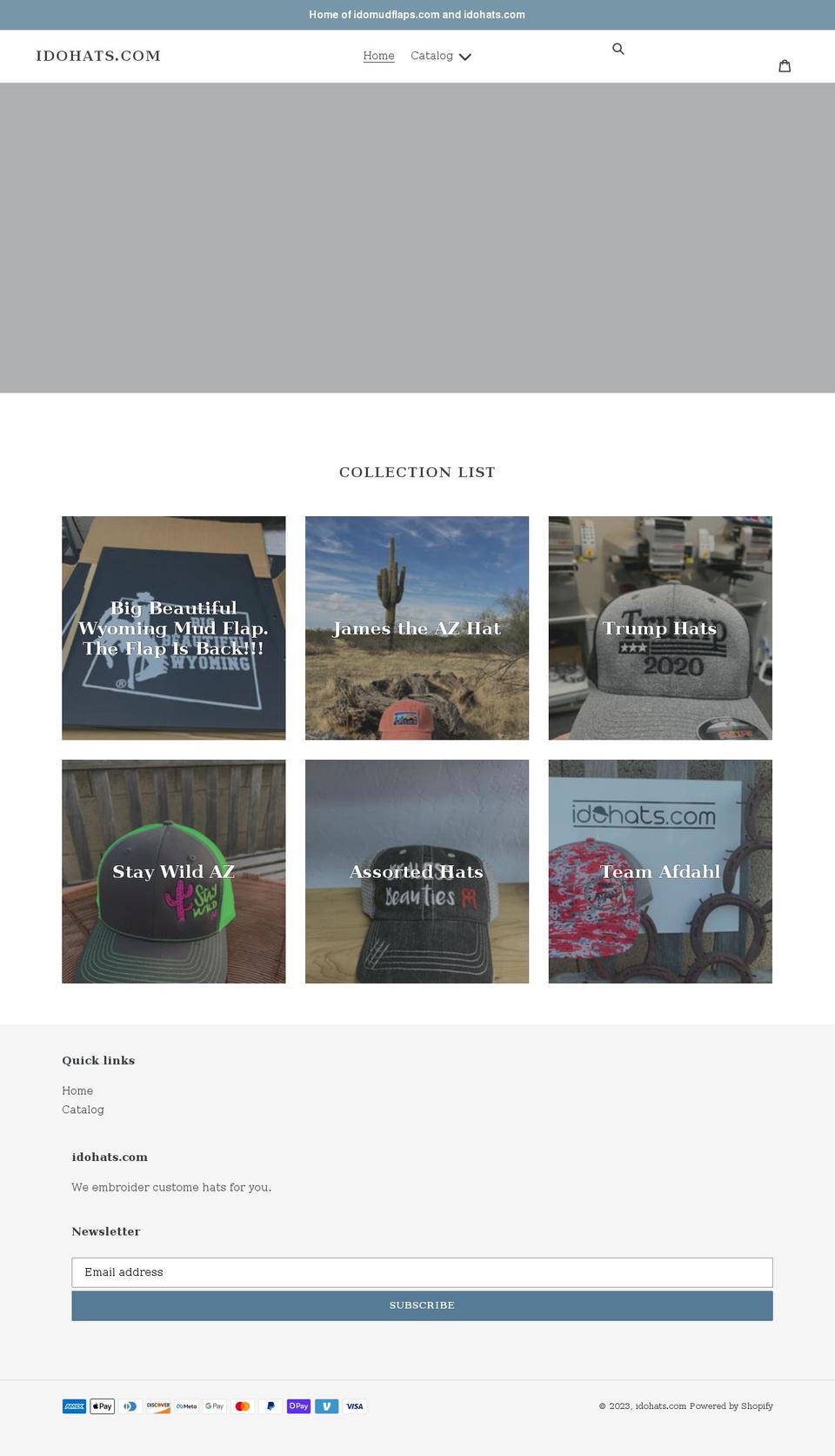 idohats.com shopify website screenshot