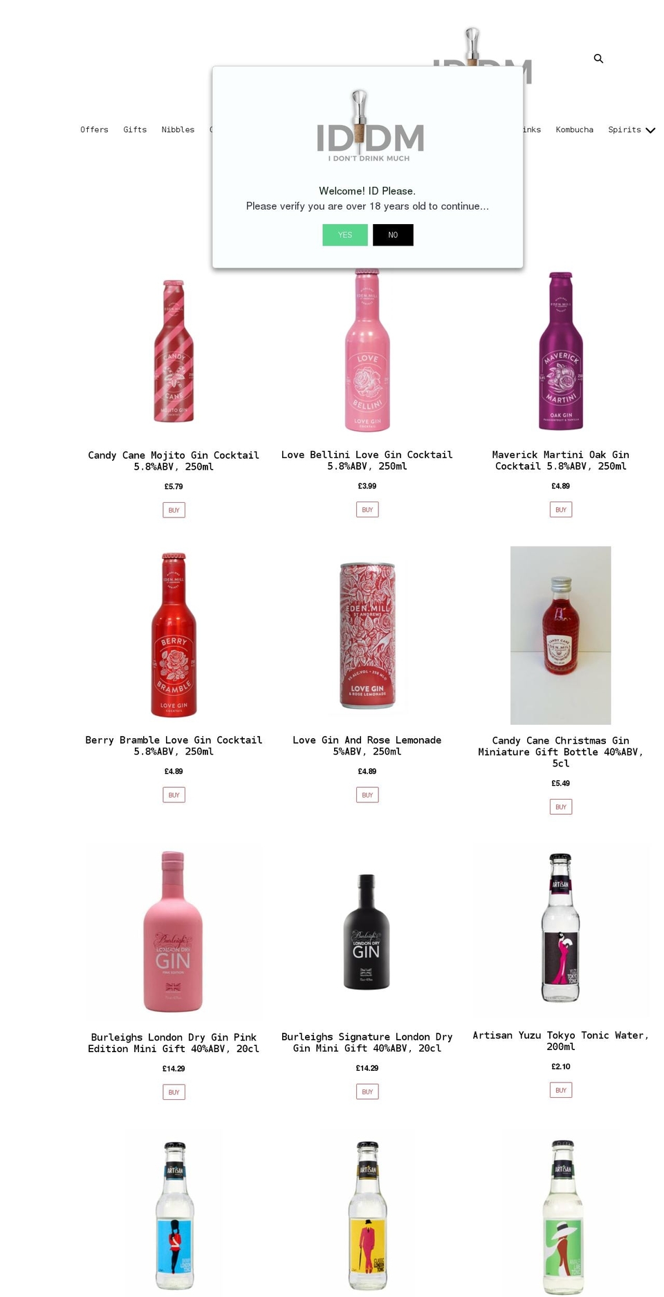 idontdrinkmuch.com shopify website screenshot