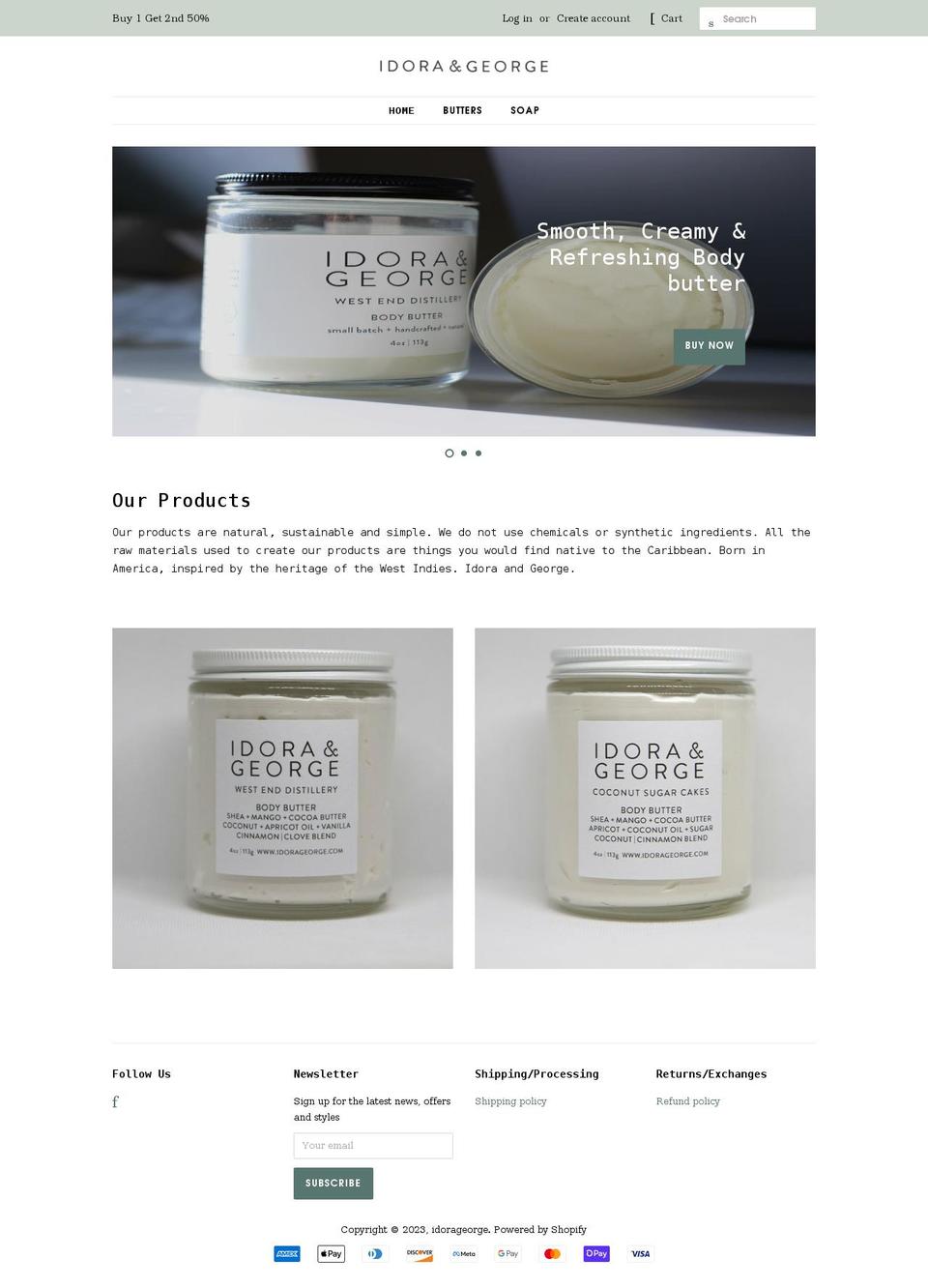 idorageorge.com shopify website screenshot