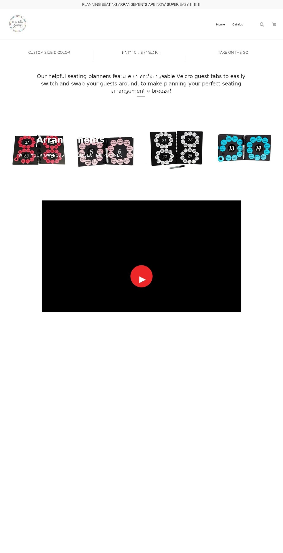 idotableseating.com — Shopify storefront screenshot