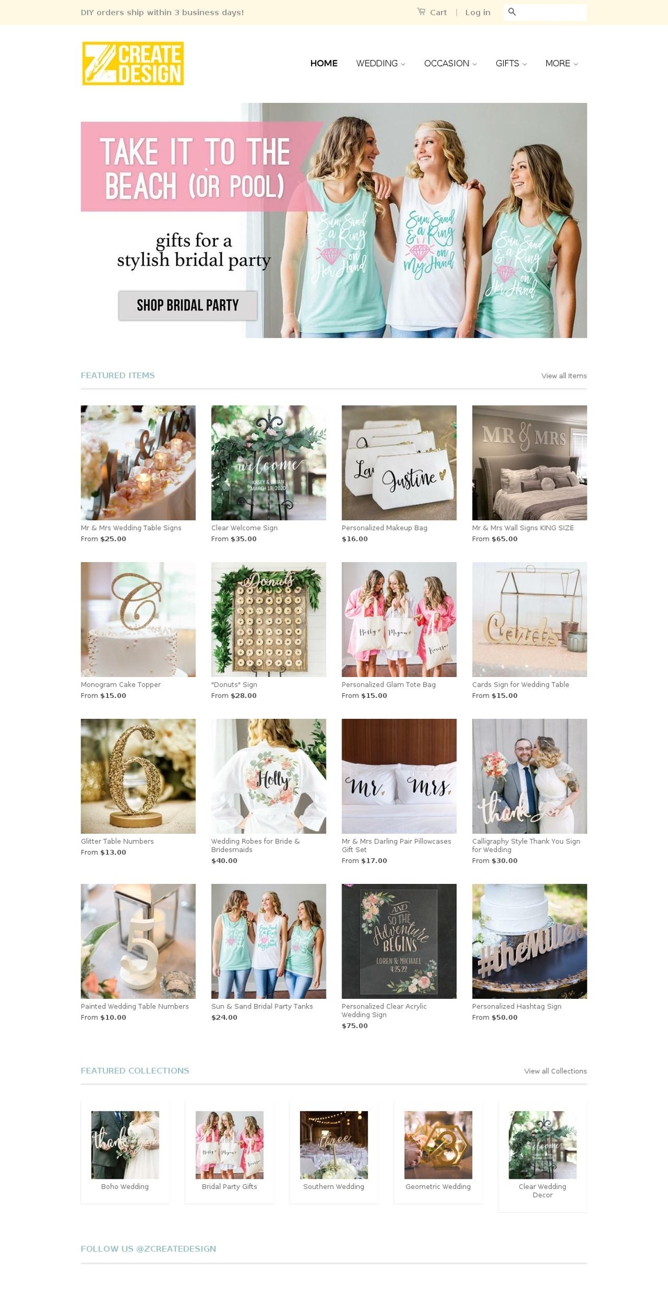 idoweddingideas.com — Shopify storefront screenshot