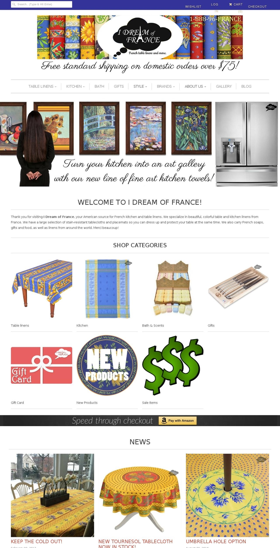 idreamofrance.com shopify website screenshot