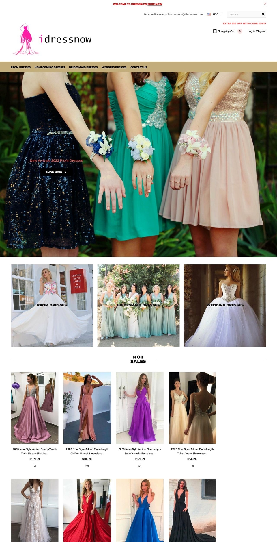 idressnow.com shopify website screenshot
