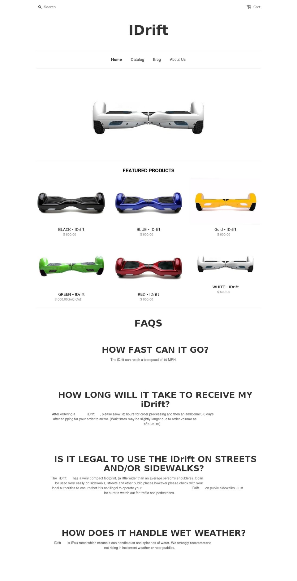 idriftusa.com shopify website screenshot