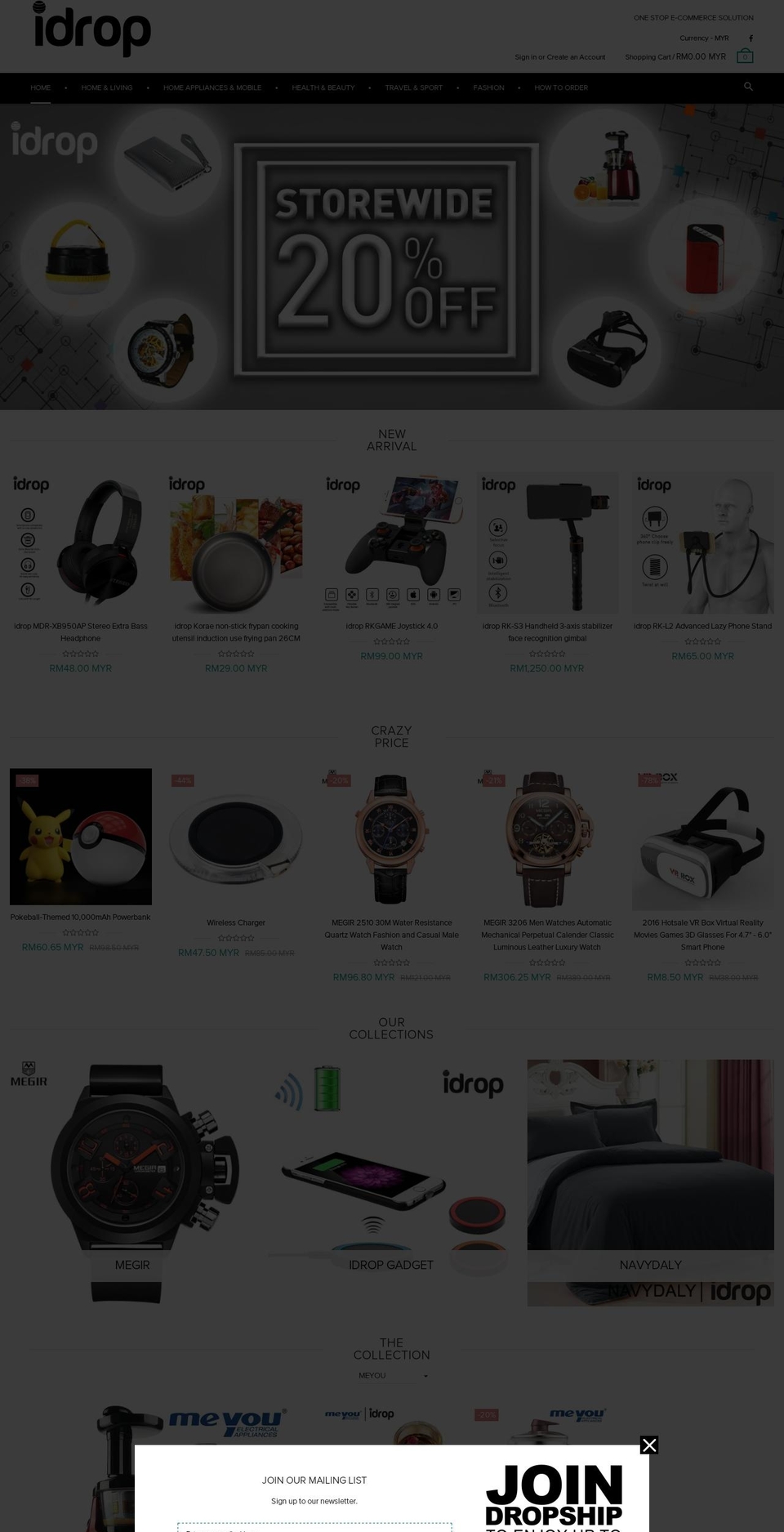 idropglobal.com shopify website screenshot