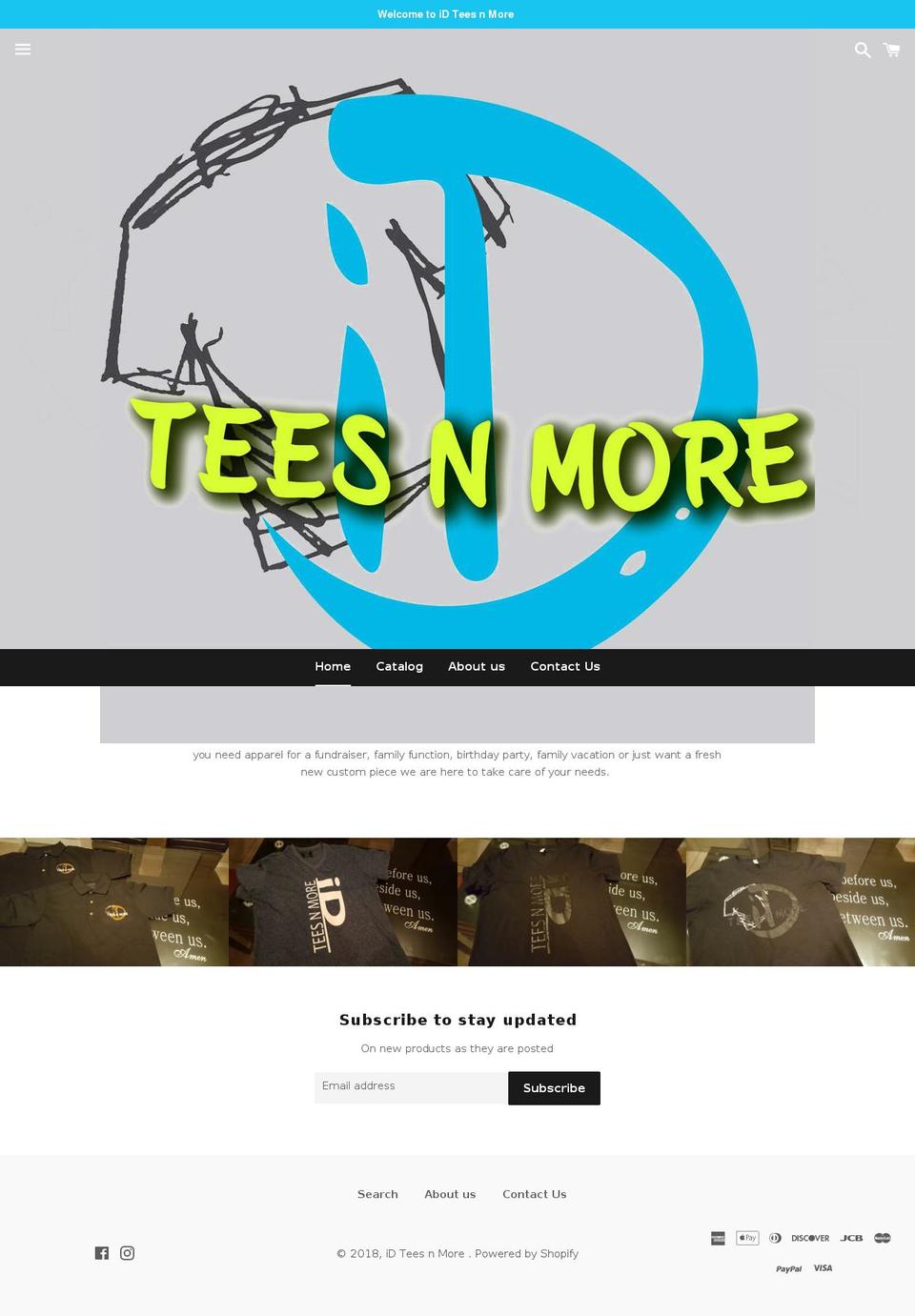 idteesnmore.com — Shopify storefront screenshot