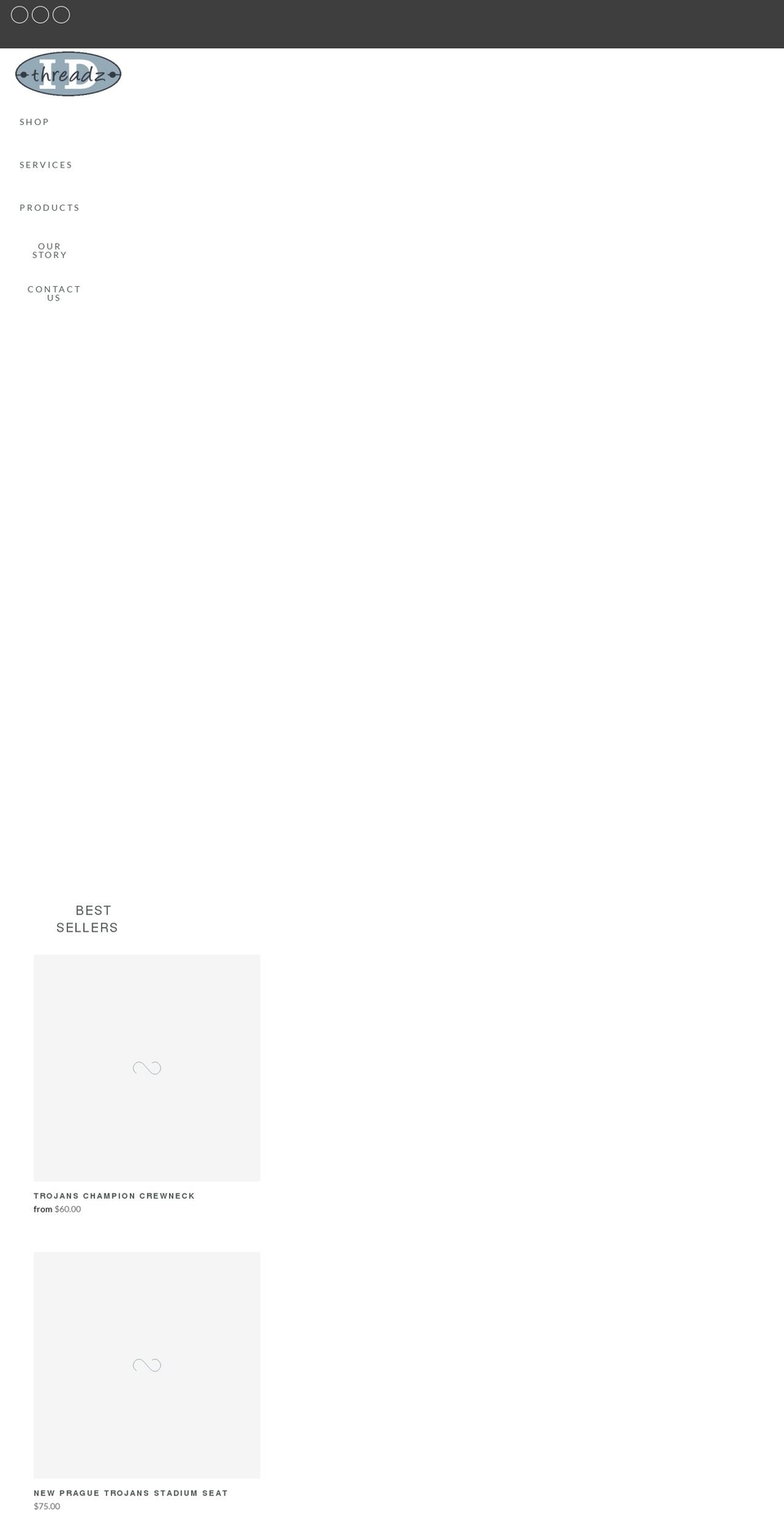 idthreadz.com shopify website screenshot