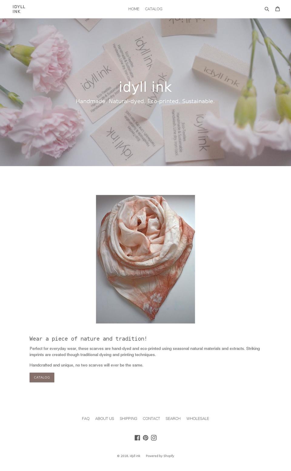 idyll-ink.com — Shopify storefront screenshot
