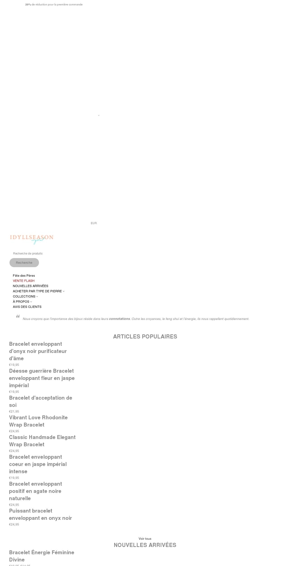 idyllseason.com shopify website screenshot
