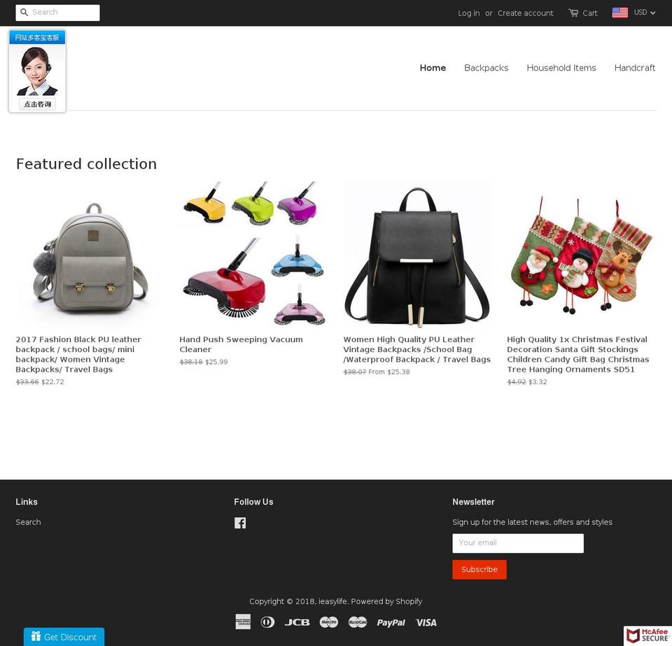 ieasylife.net shopify website screenshot