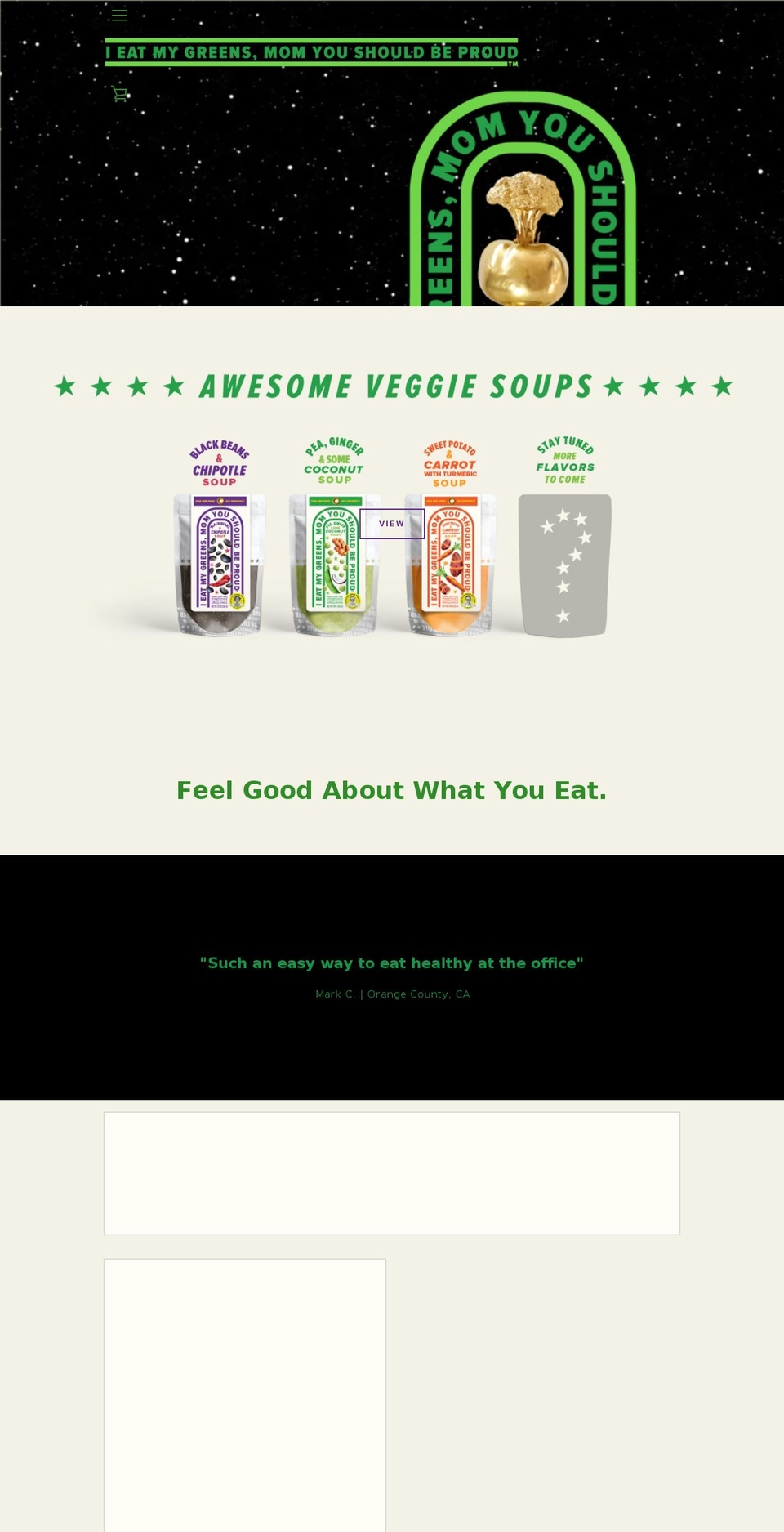 ieatmygreens.com shopify website screenshot