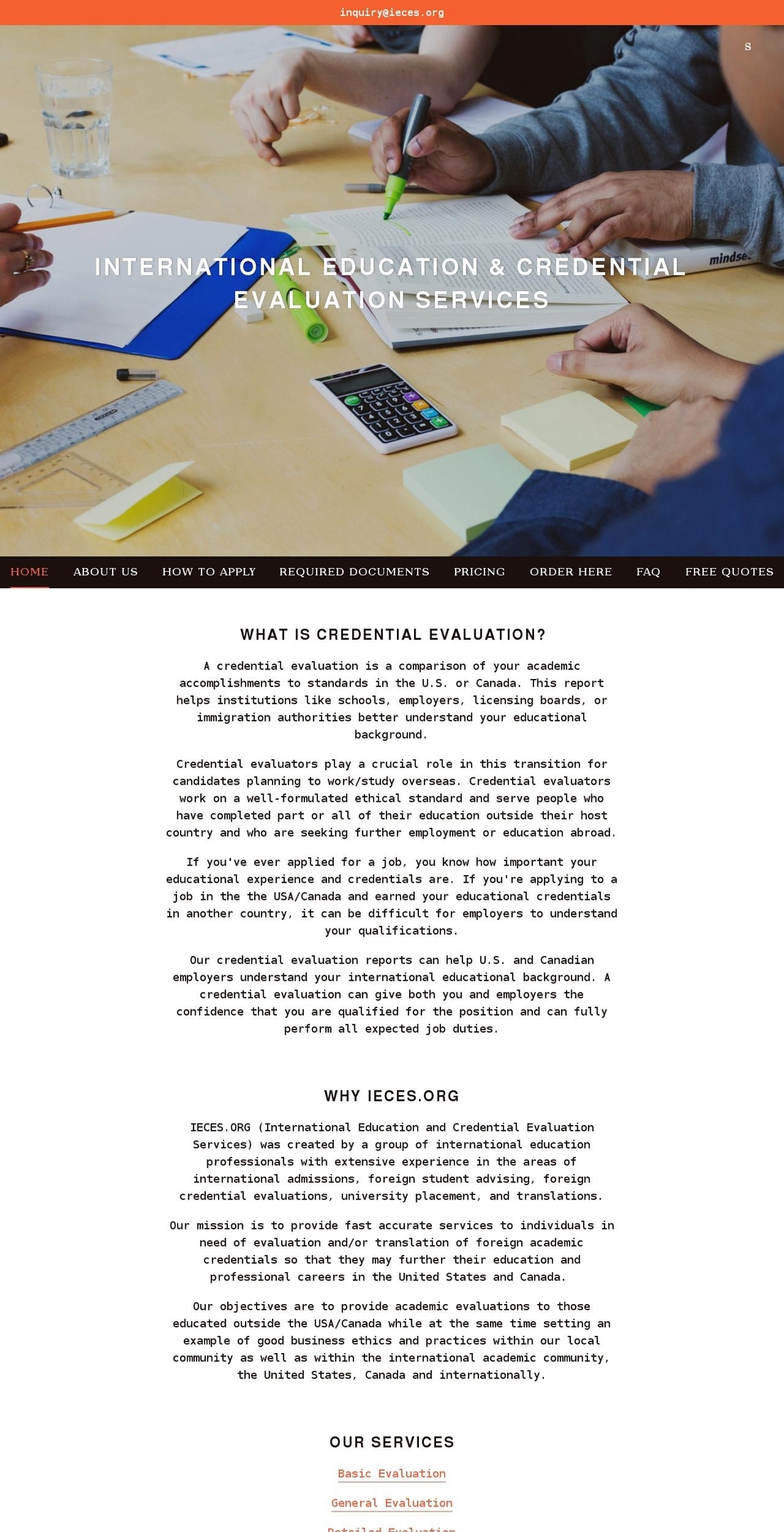 ieces.org shopify website screenshot