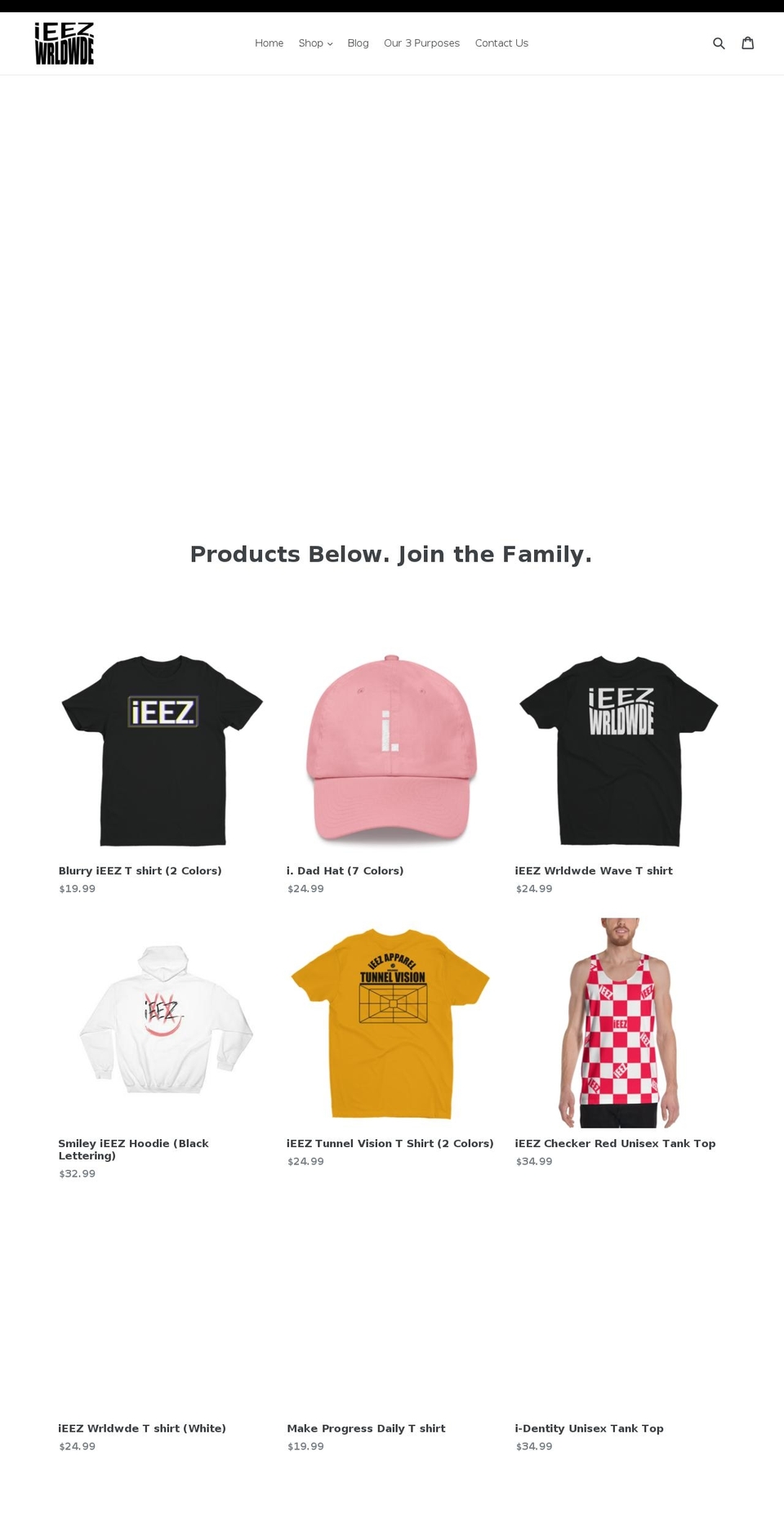 ieezapparel.com — Shopify storefront screenshot