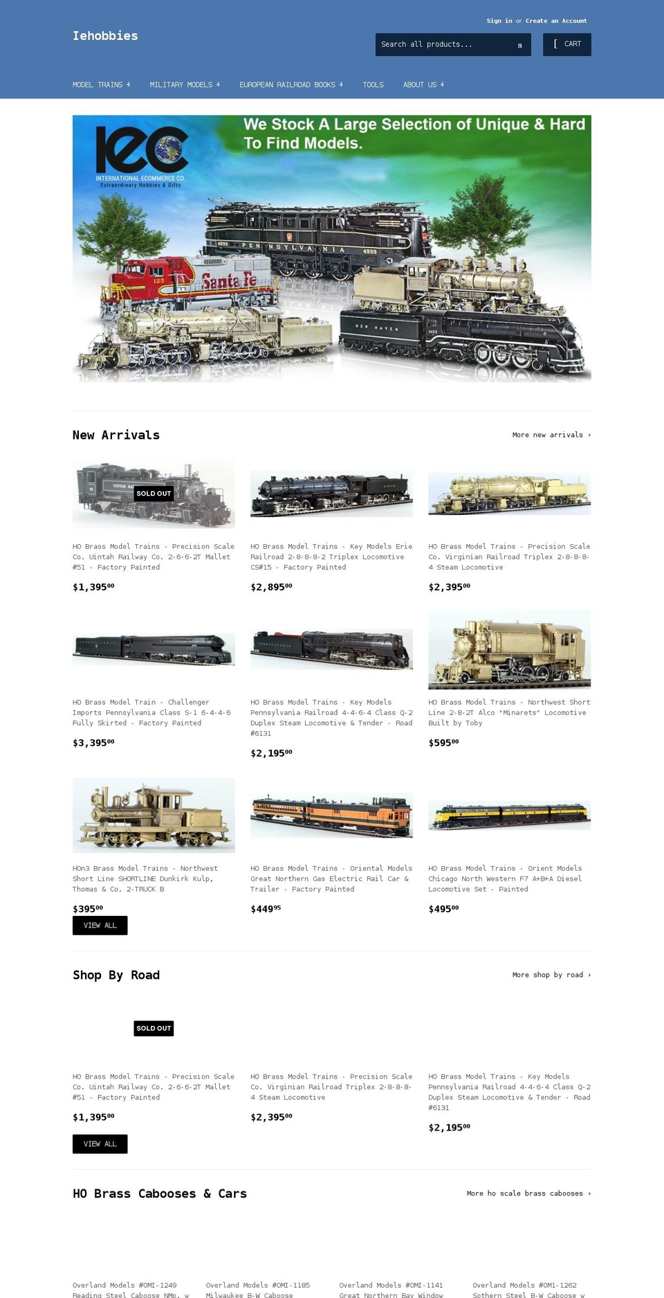 iehobbies.myshopify.com shopify website screenshot