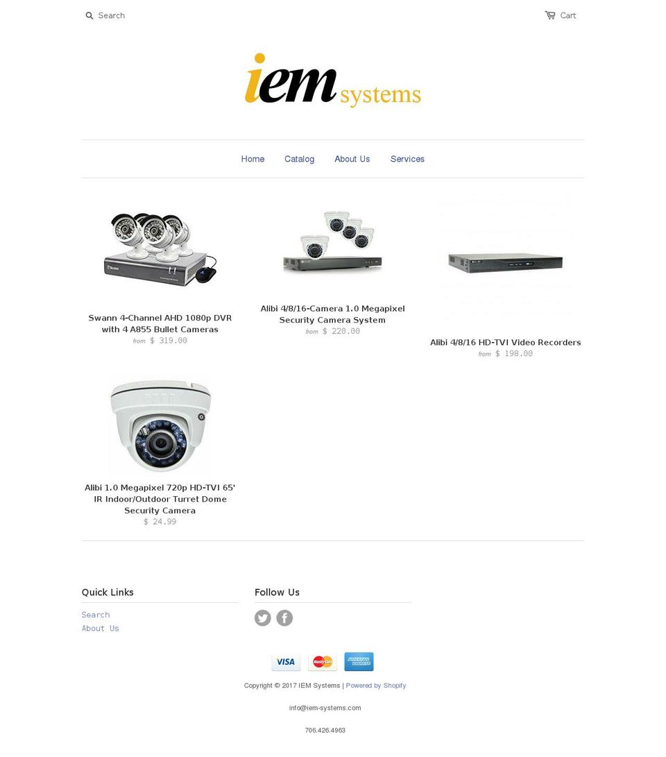 iem-systems.com shopify website screenshot