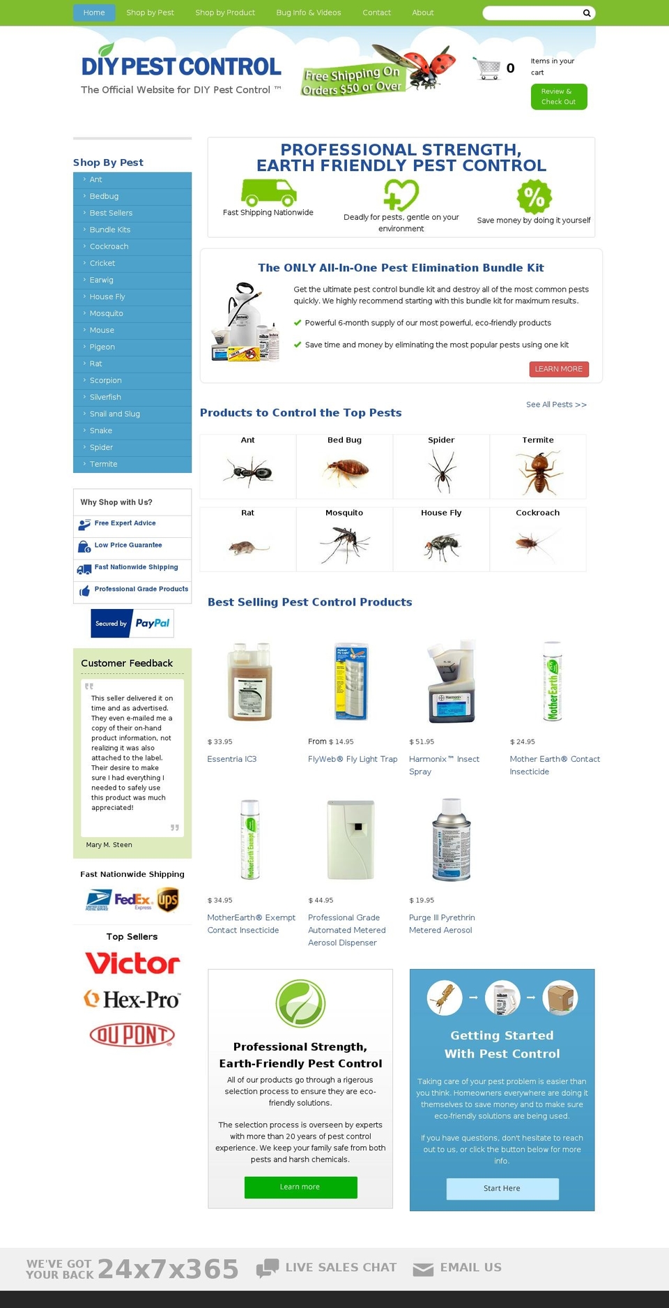 iexterminate.com shopify website screenshot
