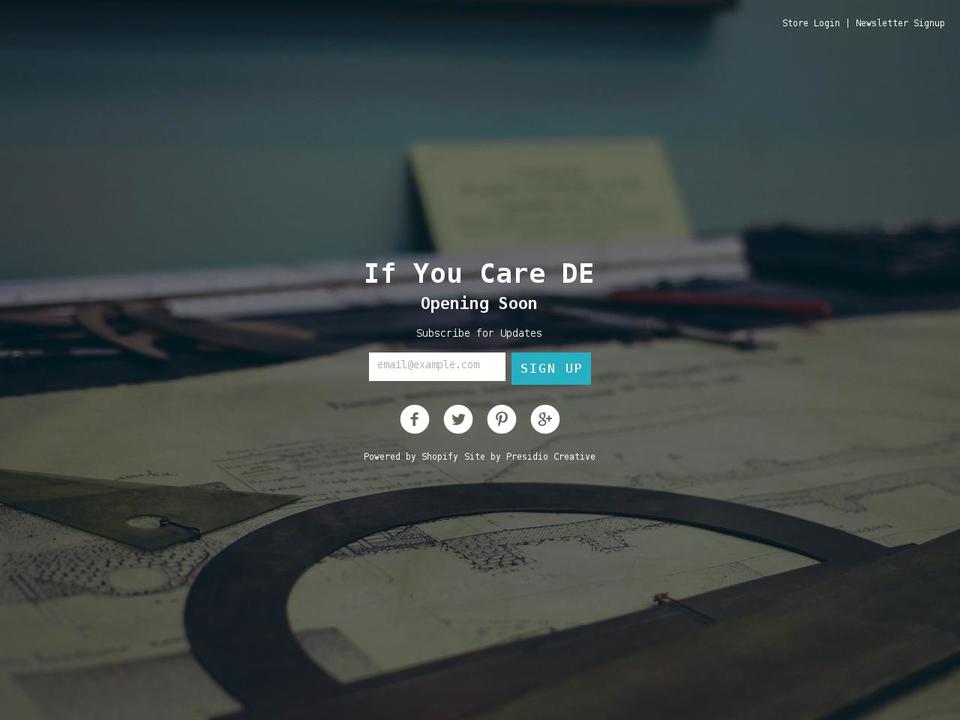 if-you-care-de.myshopify.com shopify website screenshot