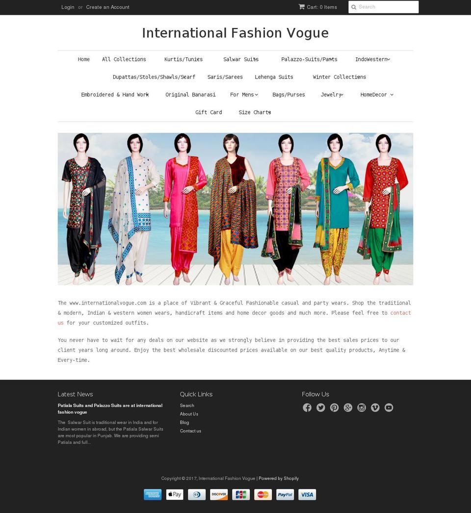 ifashioninternational.com shopify website screenshot