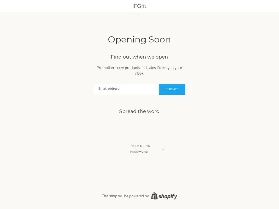 ifgfit.com — Shopify storefront screenshot