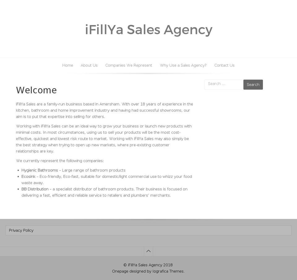 ifillyasalesagency.com — Shopify storefront screenshot