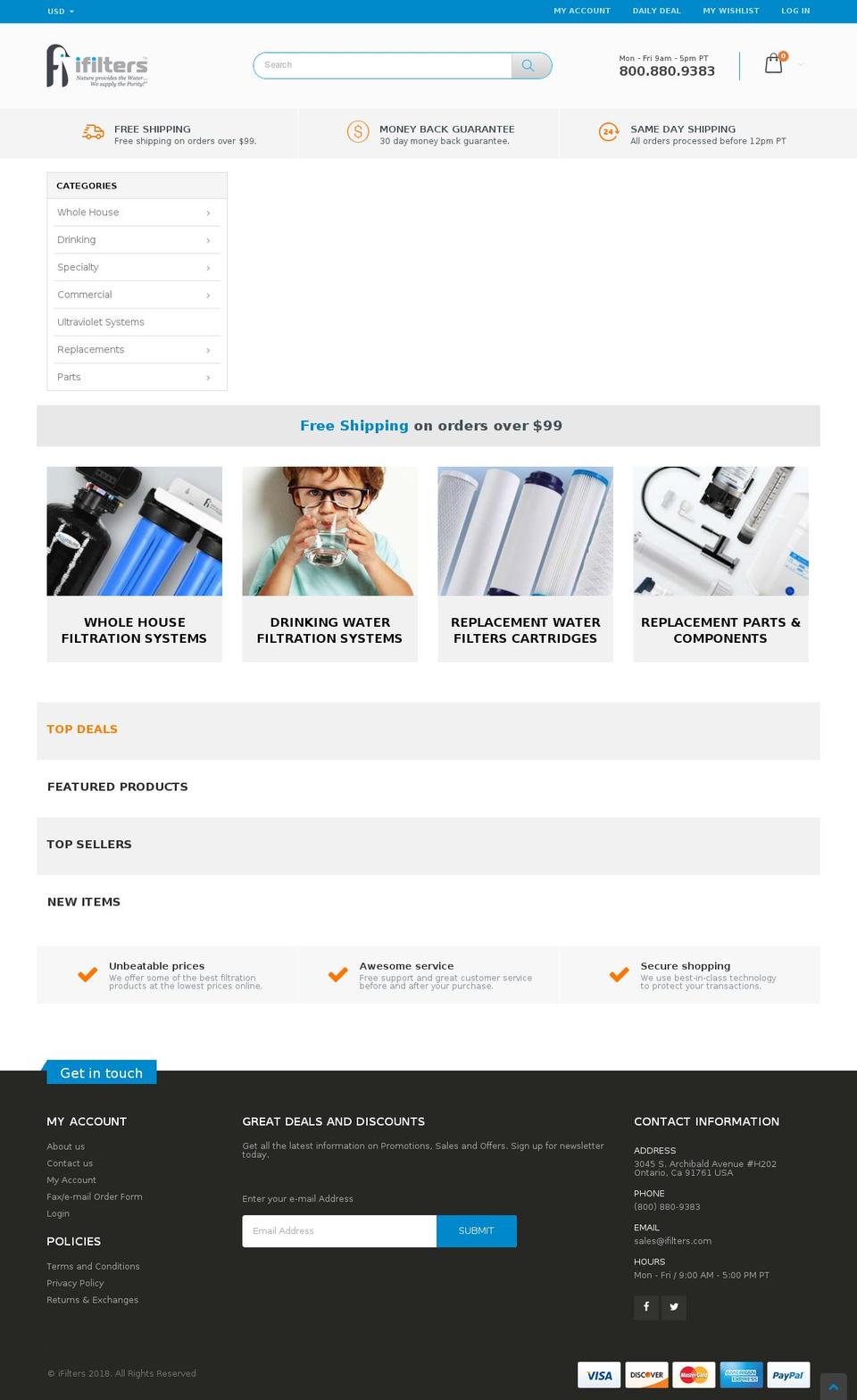 porto-theme 2.0 Shopify theme site example ifilters.com.cn