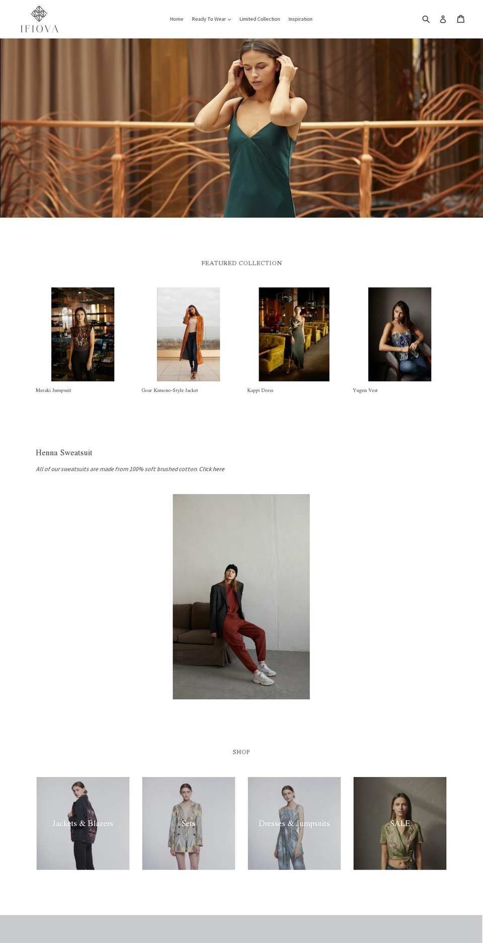 ifiova.com — Shopify storefront screenshot