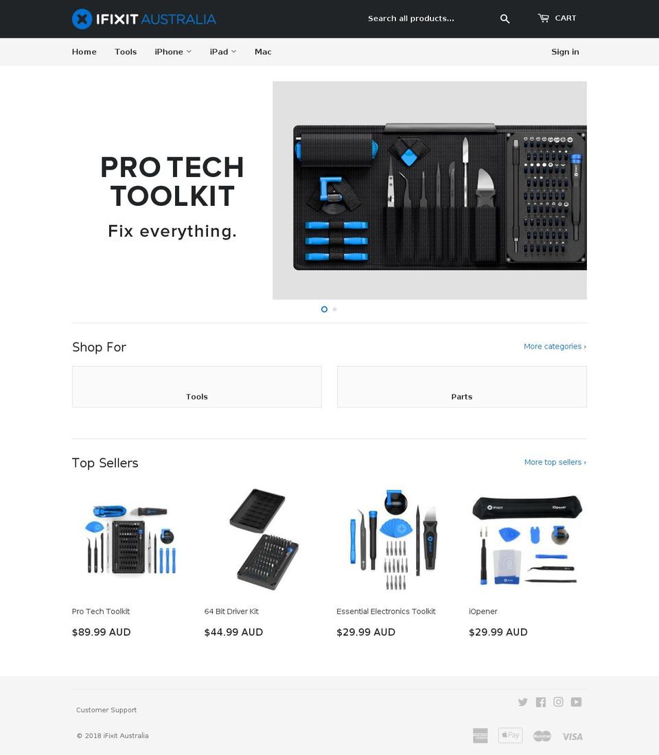 ifixit-australia.myshopify.com shopify website screenshot