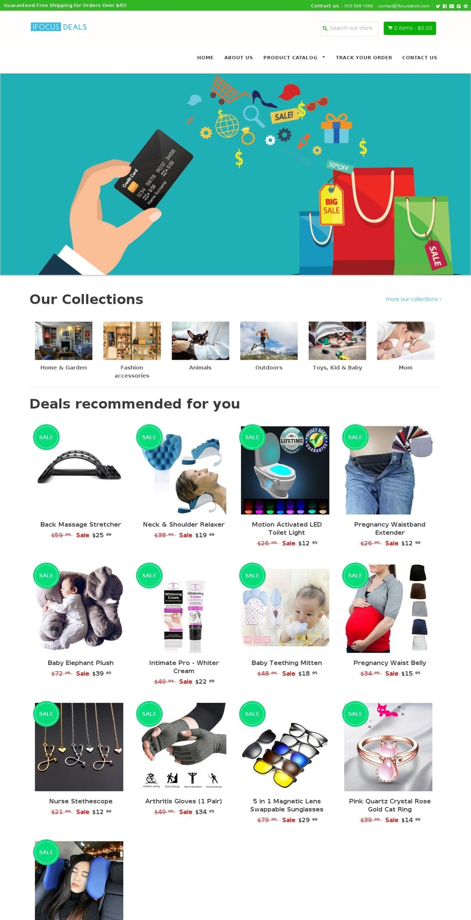 ifocusdeals.com shopify website screenshot