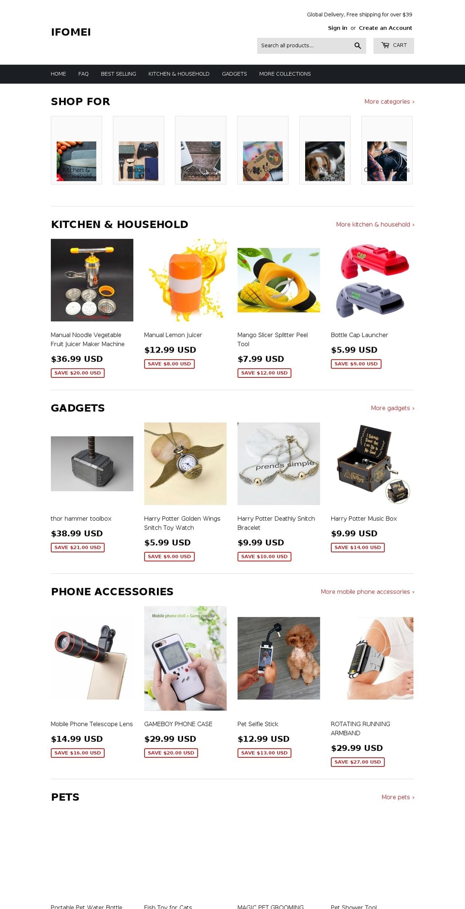 ifomei.com — Shopify storefront screenshot