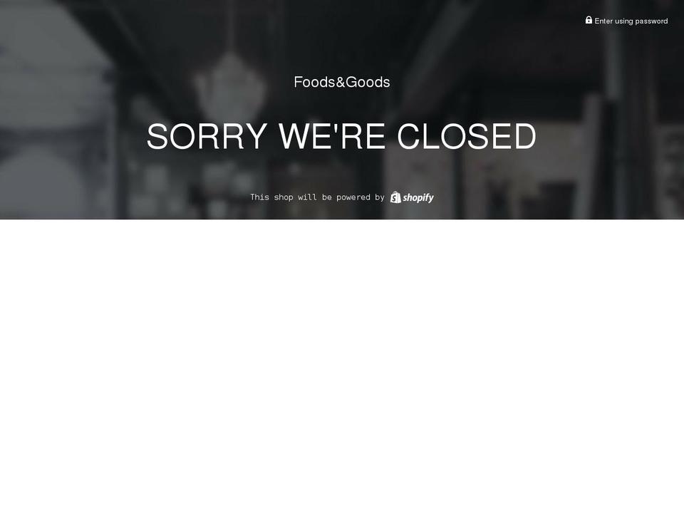 ifoodsgoods.com shopify website screenshot