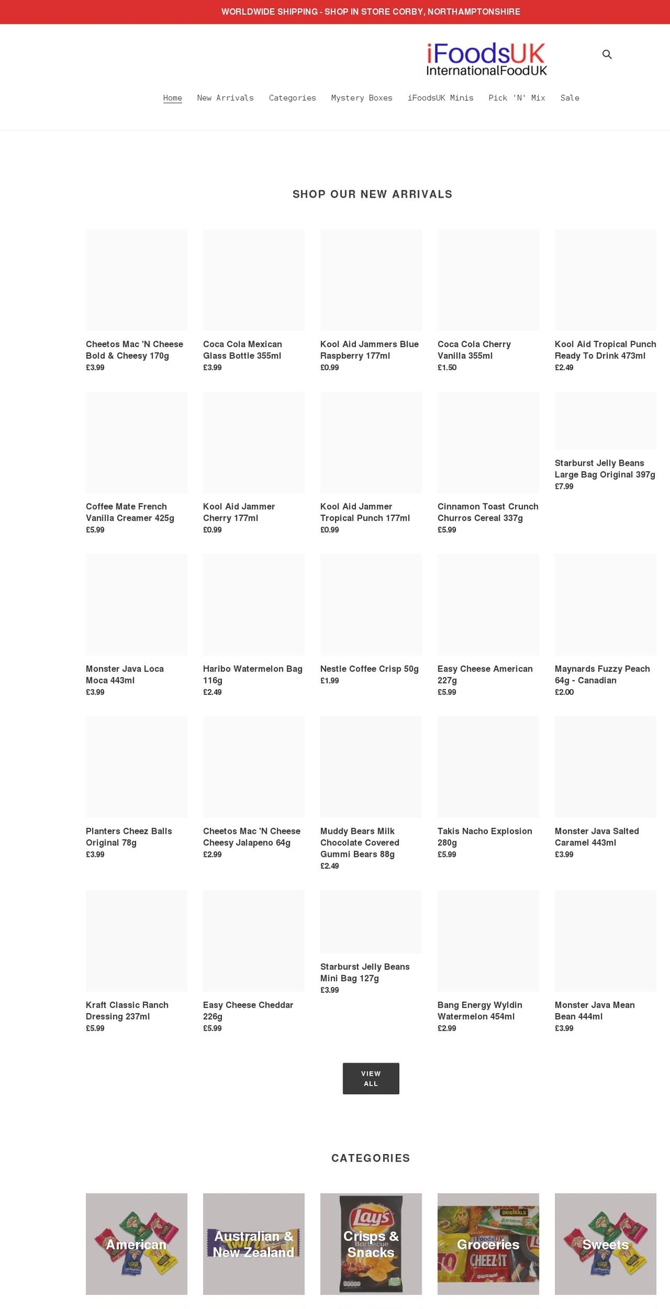 ifoodsuk.com shopify website screenshot