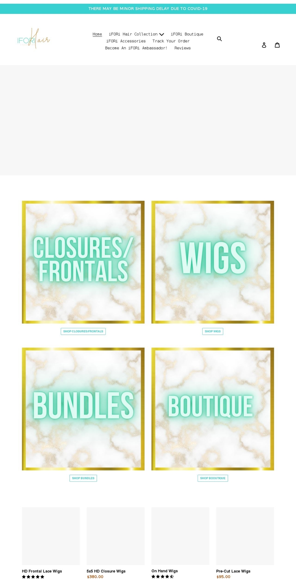 iforihaircollection.com shopify website screenshot