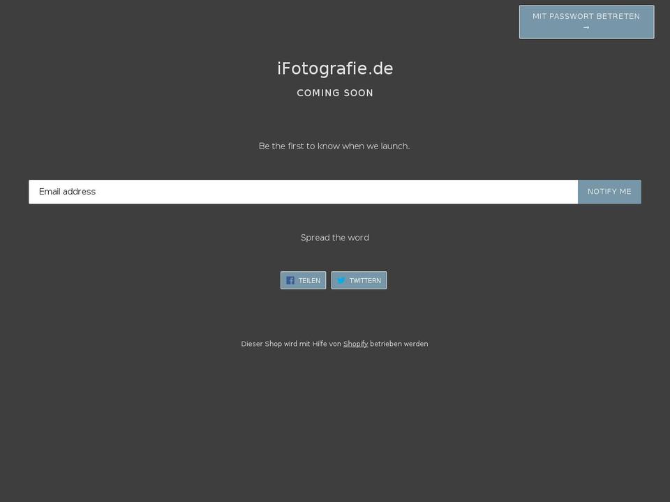 ifotografie.de shopify website screenshot