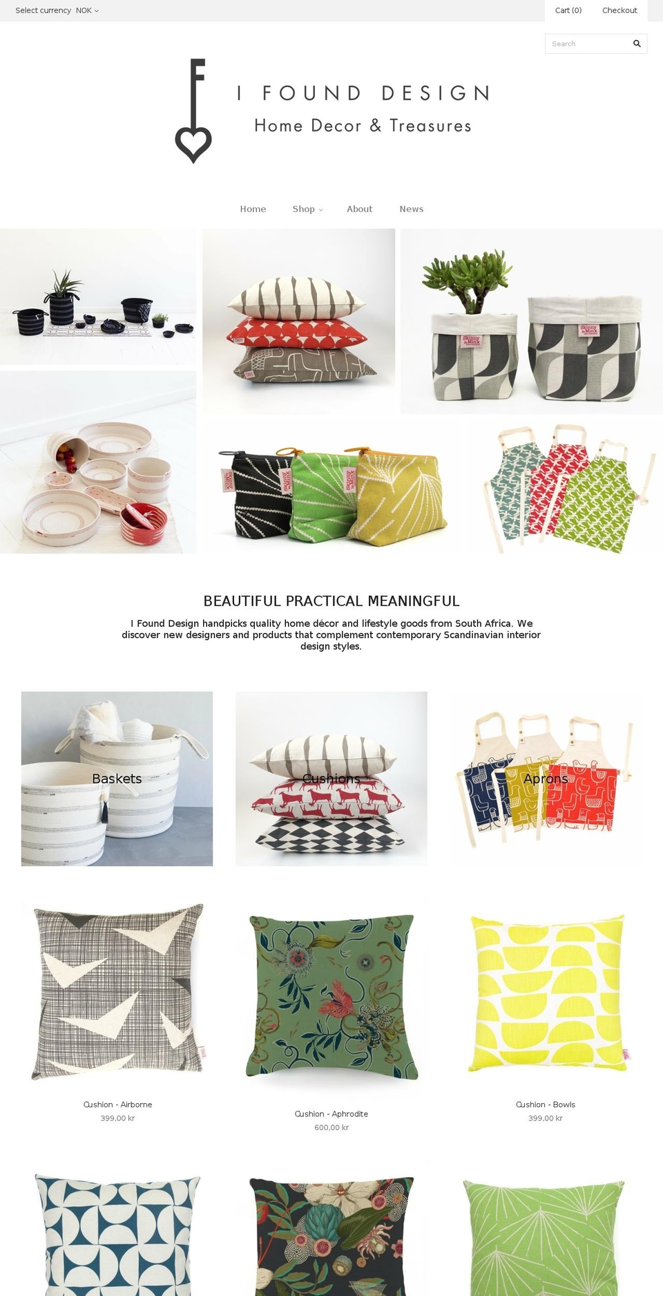 ifounddesign.com shopify website screenshot