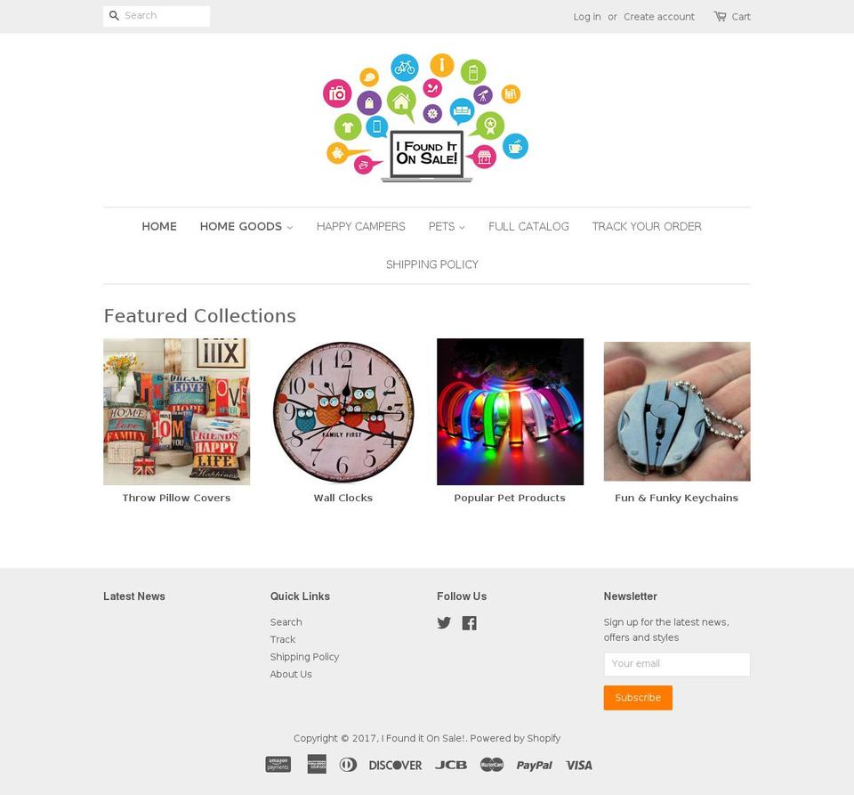 ifounditonsale.com shopify website screenshot