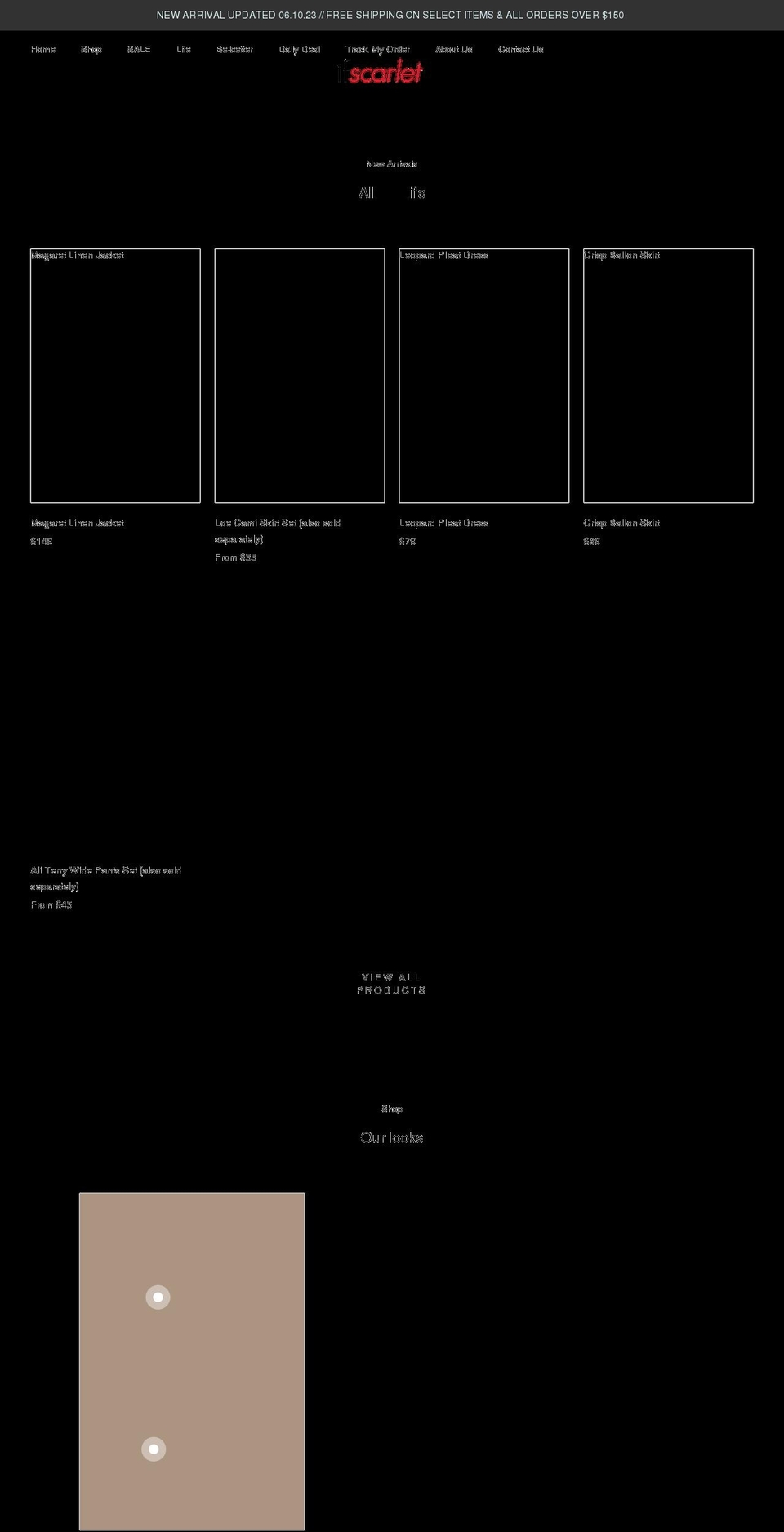 ifscarlet.com shopify website screenshot