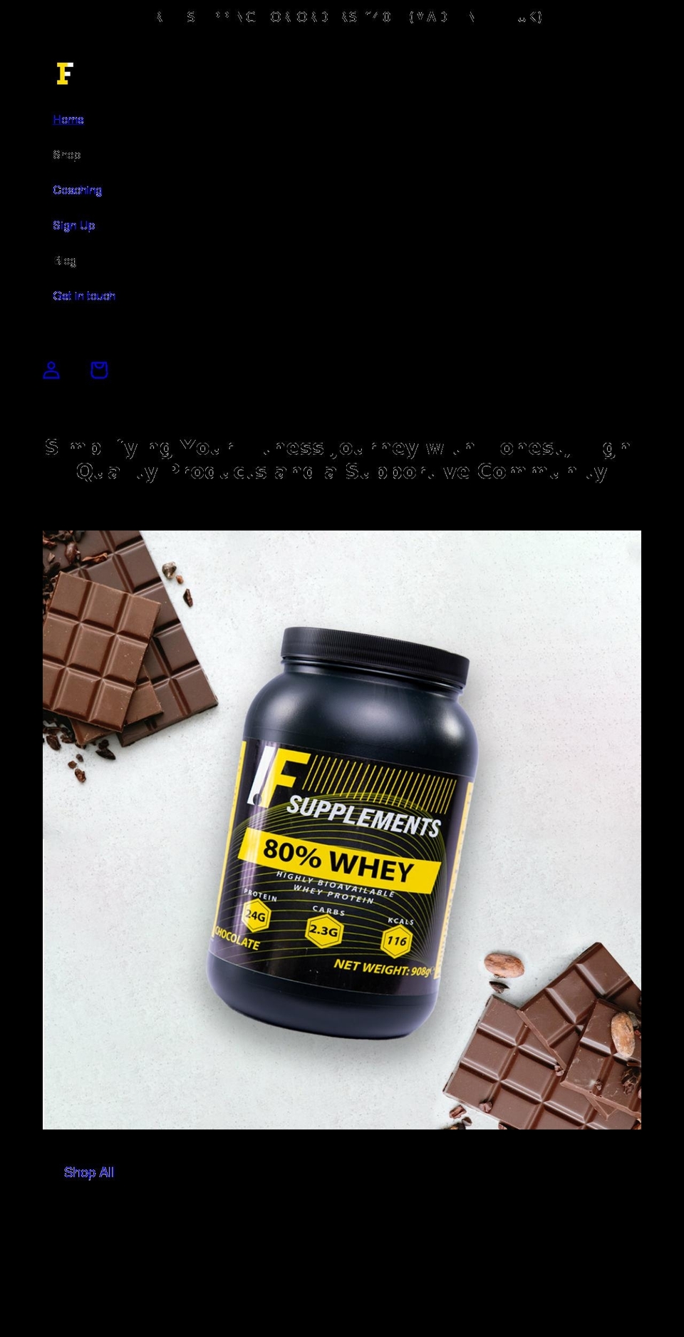 ifsupplements.co.uk shopify website screenshot