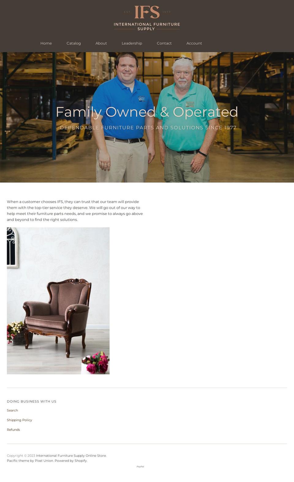 ifurnituresupply.org shopify website screenshot